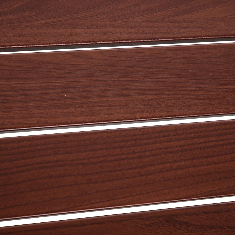 Outsunny Square Folding Aluminium Picnic Table Portable Camping BBQ Table Roll Up Top with Carrying Bag, 70L x 70W x 70Hcm