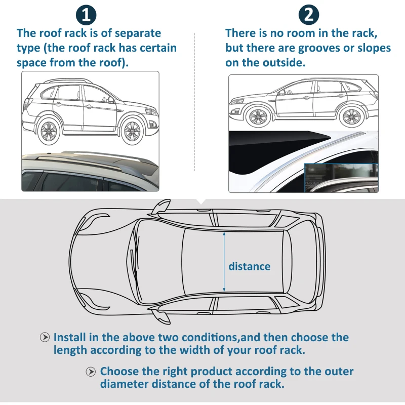 Outsunny 125Lx12.5Wx7H cm Cross Bar Roof Rail Rack-Silver