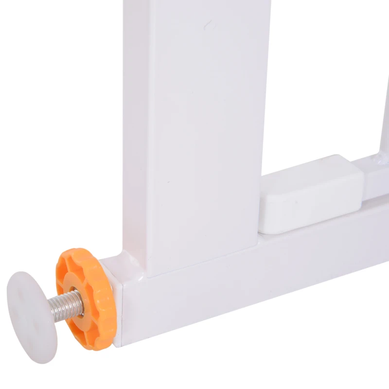 PawHut Stair Gate, Pressure Fit Safety Dog Gate Easy Close Pet Barrier for Doorway, 73-80 cm, White