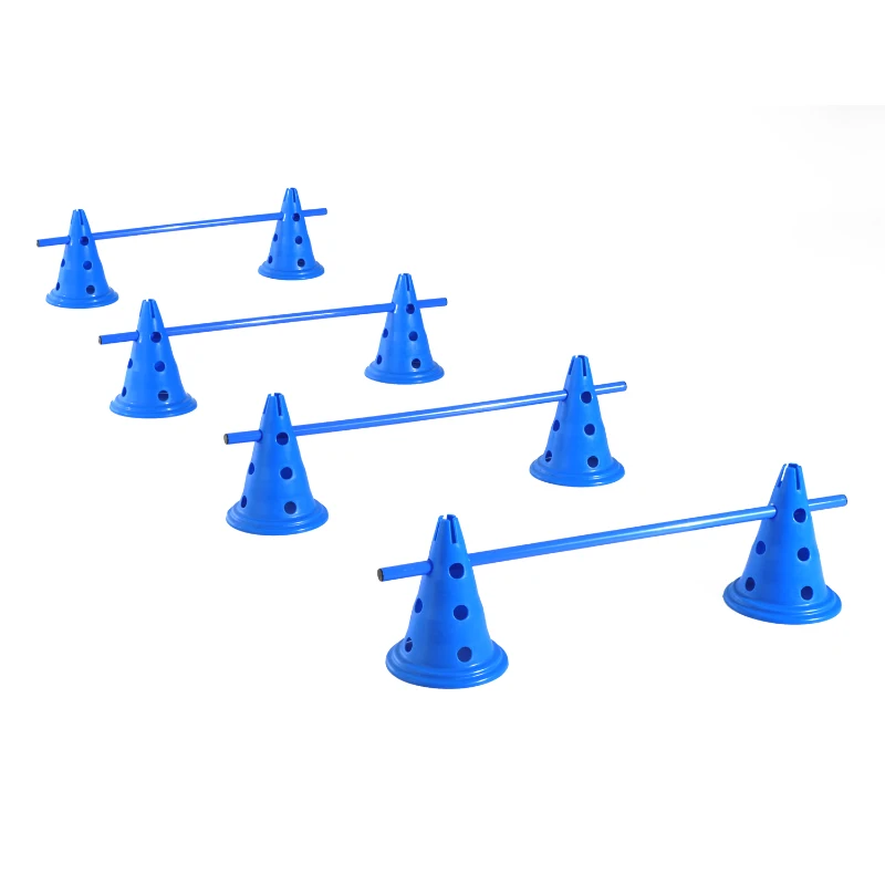 PawHut Dog Agility Equipment Training Hurdles Play Run Jump Kit Indoor Outdoor Pet Puppy Exercise Sets w/ 4 Cross Bars & 8 Cones