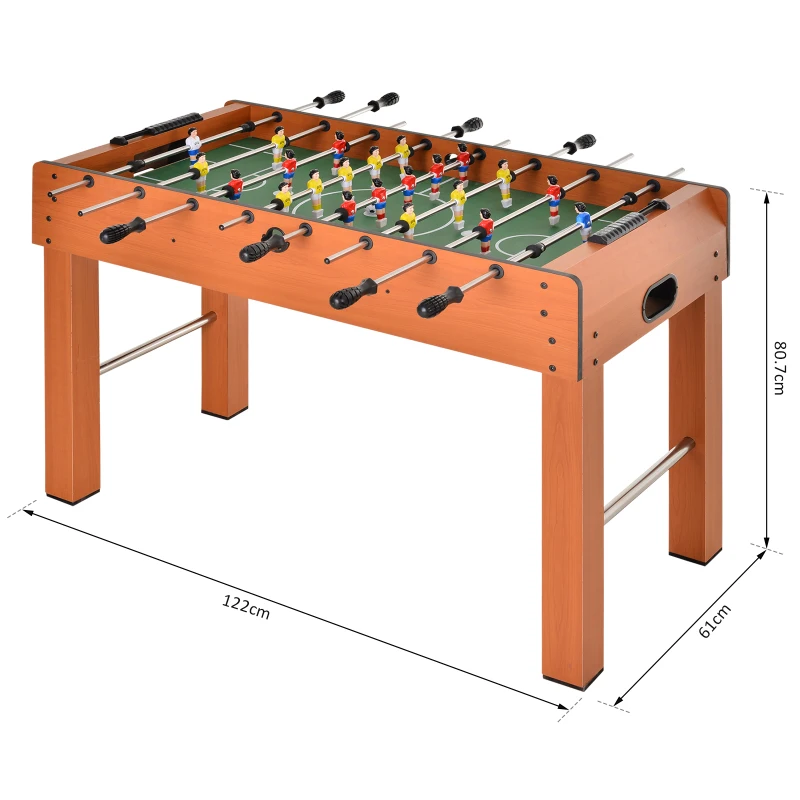 HOMCOM 4FT Football Foosball  Play Table Kids Family Soccer Ball with Legs Home Sports Fun Pub Indoor Gaming