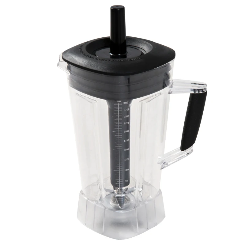 HOMCOM Commercial Blender Juice Smoothies Maker Powerful Food Processer with 3L Container Stainless Steel Blades BPA Free 1800W