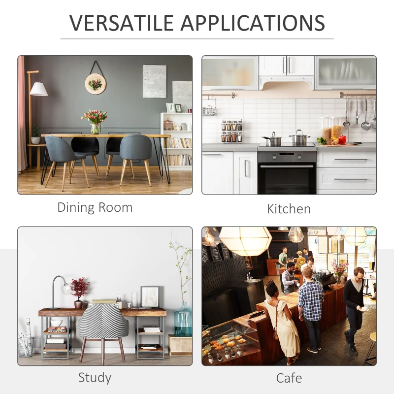 HOMCOM Tufted Dining Chair Accent Chair Side Chair Velvet-Touch Fabric Upholstered Leisure Chair with Beech Wood Legs, Light Grey