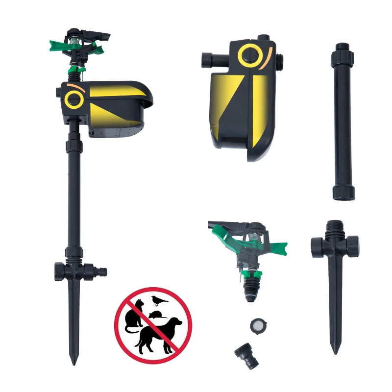 PawHut Jet Spray-Sprinkler Sensor Animal Repeller Motion Activated Scarecrow Adjustable