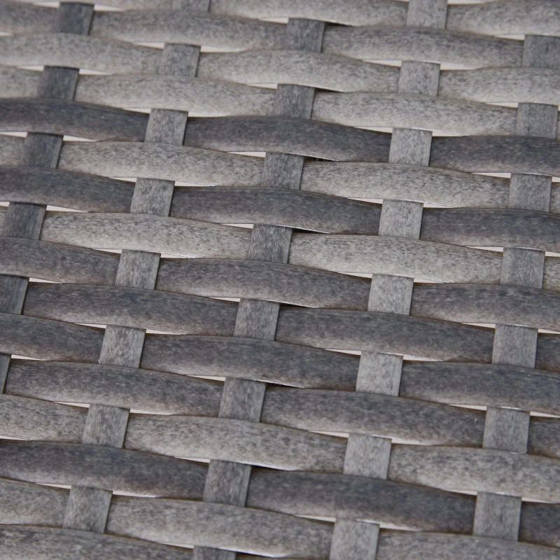 Outsunny 2Pc Rattan Dining Chairs Outdoor Patio Garden Conversation Wicker Sofa Arm All Weather Furniture w/ Cushions