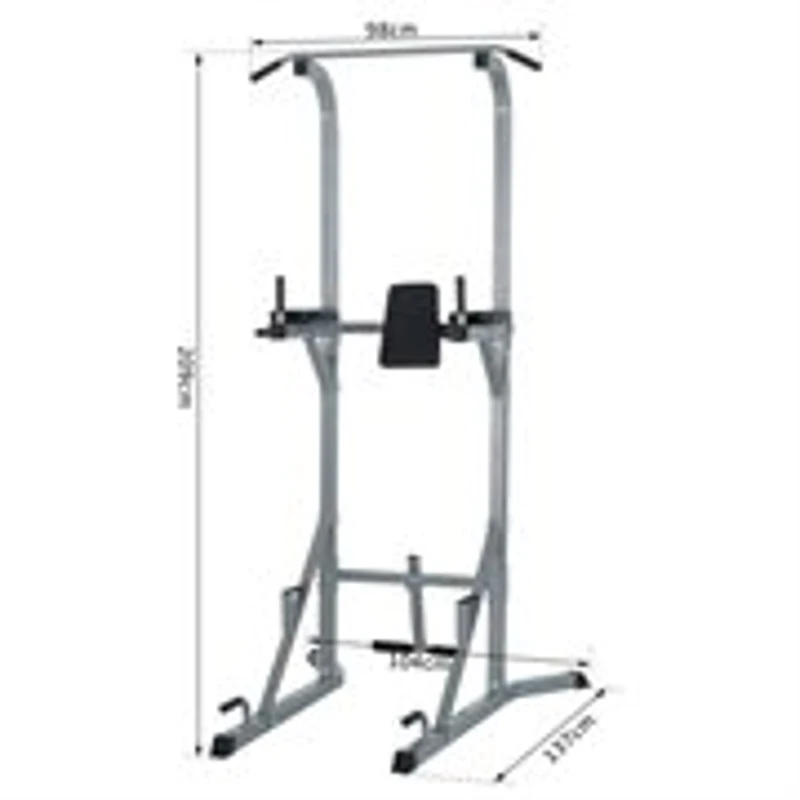 HOMCOM Unisex Power Tower Pull Push Chin up Bar