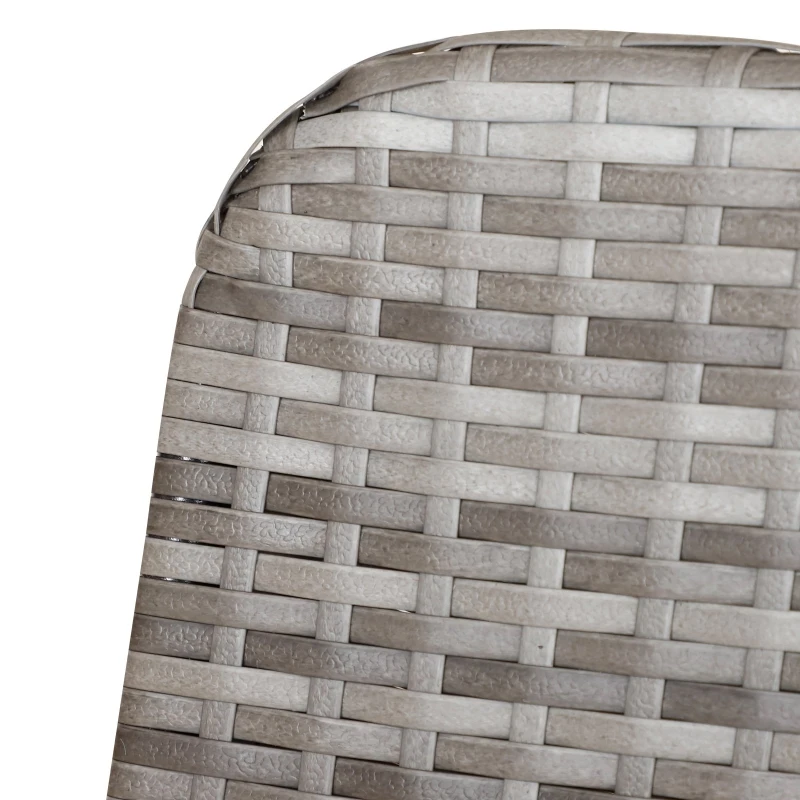 Outsunny Patio Garden Rattan Rocking Lounge Chair Rocker Outdoor Foldable  Adjustable Recliner Seat with Footrest - Grey