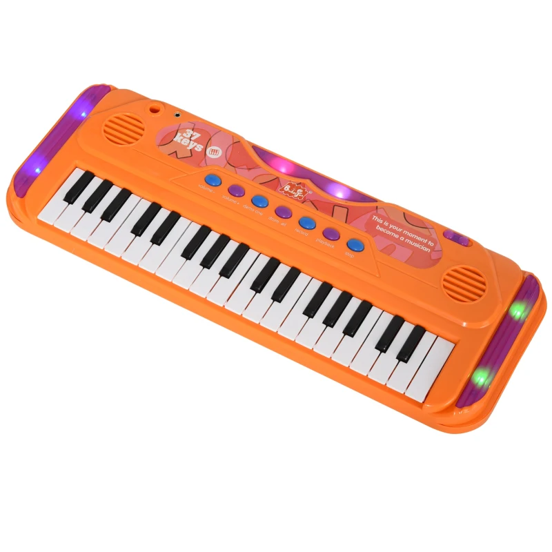 HOMCOM Kids Plastic Creative & Musical Activity Table w/ Chair