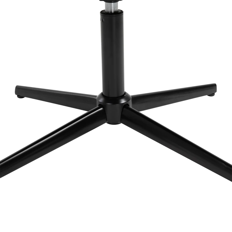 HOMCOM Retro Upholstered Swivel Accent Chair Executive Tufted w/ Metal Base Padding High Back Arms Home Office Comfort Style Seating 74L x 71W x 106H - Black