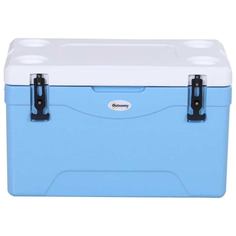 Outsunny 38L Rotomolded Outdoor Ice Cooler Chest Blue