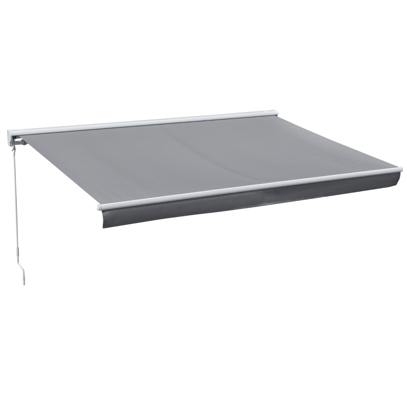 Outsunny Garden Door Awning Retractable Canopy Electric Patio Shelter Remote Controller