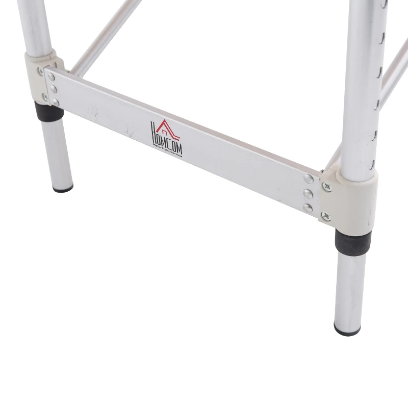 HOMCOM Folding PVC Leather Massage Table Aluminium Frame w/ Headrest Armrests Padding Handle Carry Bag Adjustable Height 3-Way Tri-Fold Salon Professional Bed Beauty Black Orange