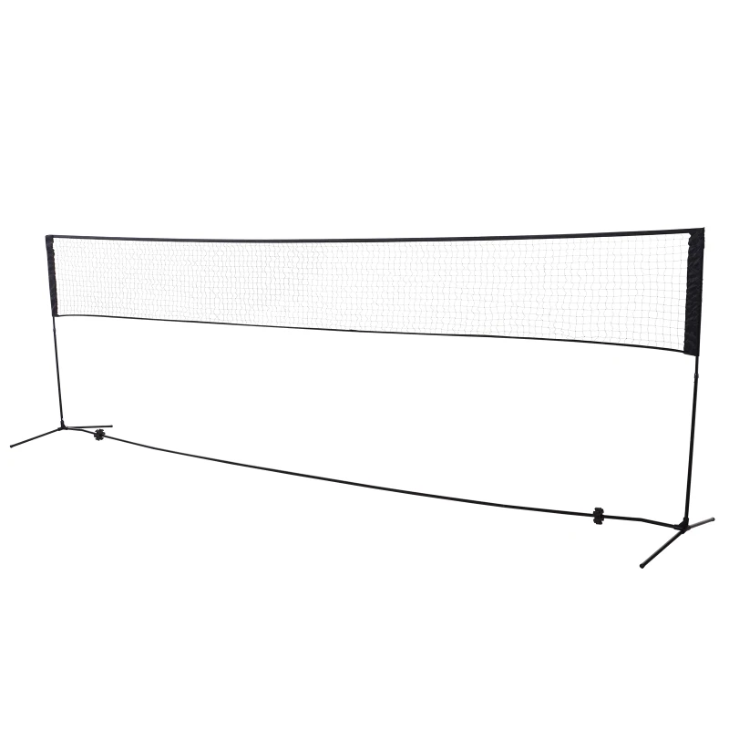 HOMCOM 5m Portable PE Sports Net w/ Carry Bag Black