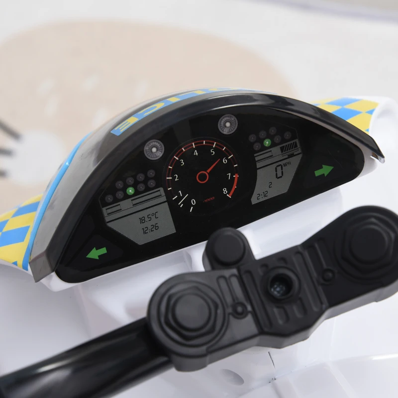 HOMCOM Kids Battery Powered Plastic Ride On Motorcycle Trike Blue