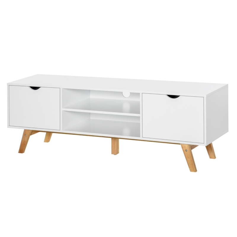 HOMCOM Scandinavian-Style TV Stand - White