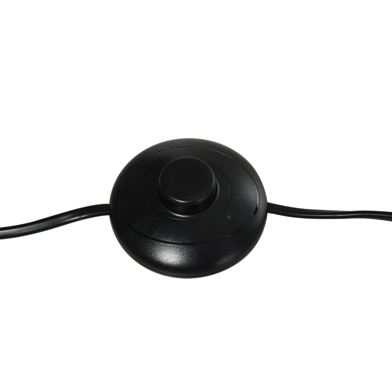 HOMCOM Rubber Wood USB Port Drawer w/ Lamp Brown