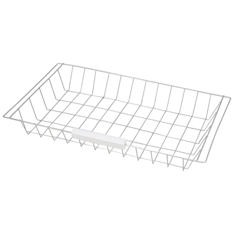 HOMCOM Pine Wood Rolling Kitchen Storage Island White/Brown