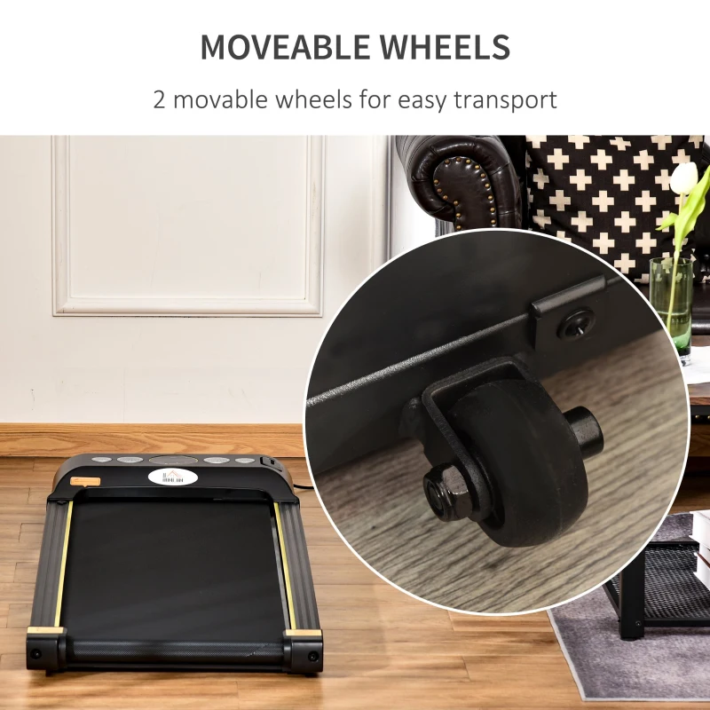HOMCOM Walking Treadmill Walking Pad for Home, Office, Fitness Studio, Training Room 1-6km/h Aerobic Exercise Machine LED Display, Black