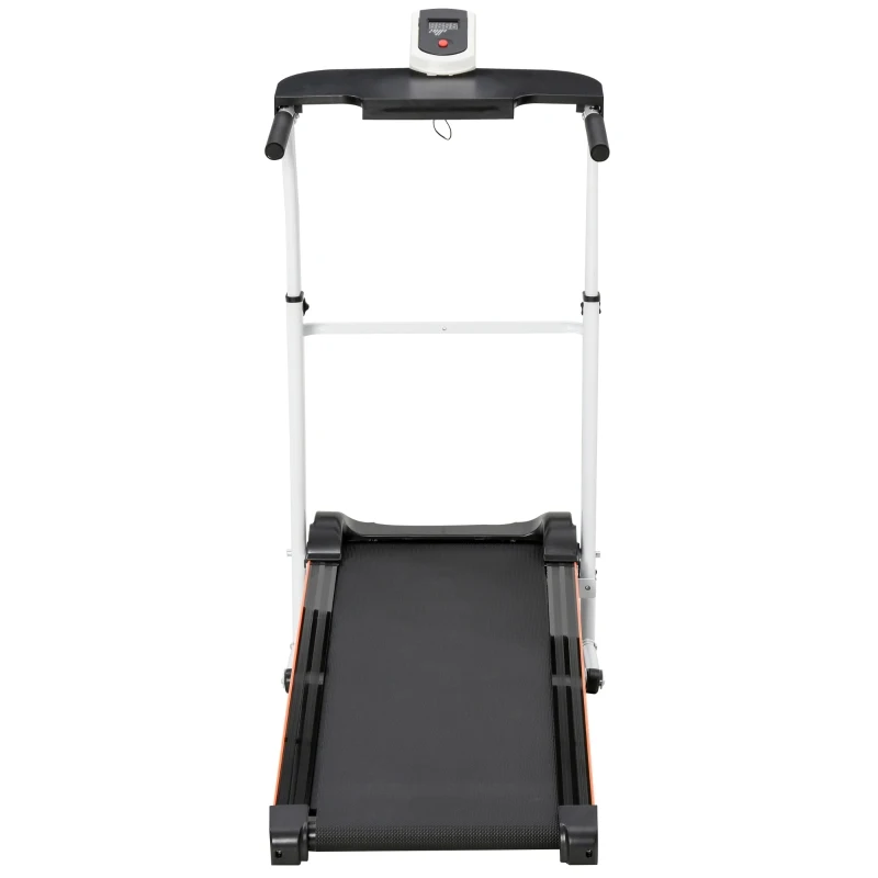 HOMCOM Folding Manual Treadmill Fitness Walking Machine Home Office Exercise Workout Adjustable Height w/ LCD Display Black&White