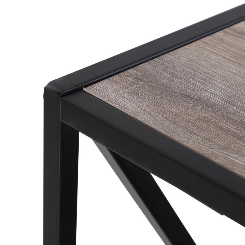 HOMCOM 3-Tier Compact TV Stand Media Unit Minimalistic Style Steel Frame Home Storage