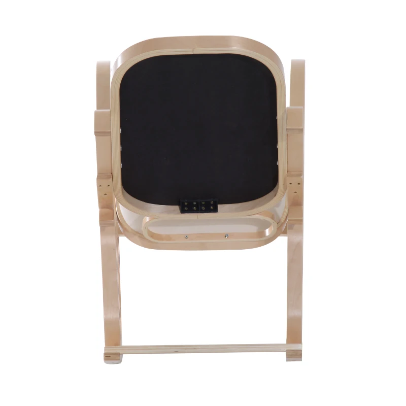 HOMCOM Antique Rocker Wooden Rocking Chair Lounger Relaxing Seating Leisure Lounging Padded Seat Classic Furniture