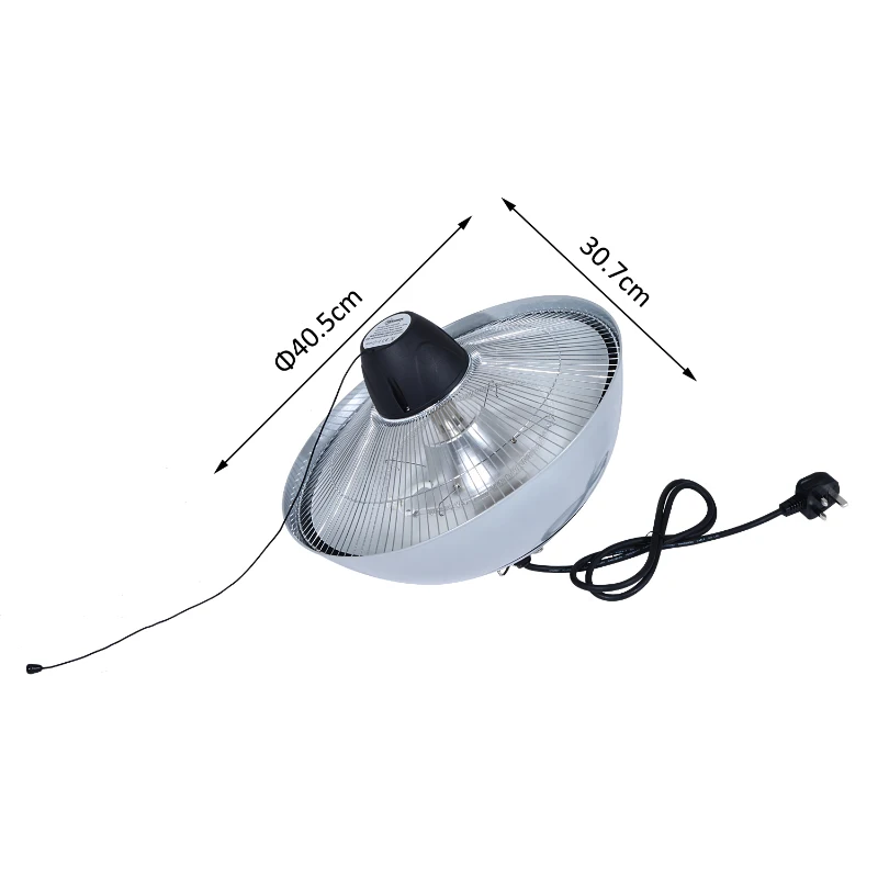 Outsunny 1.5K W Hanging Electric Heater-Silver