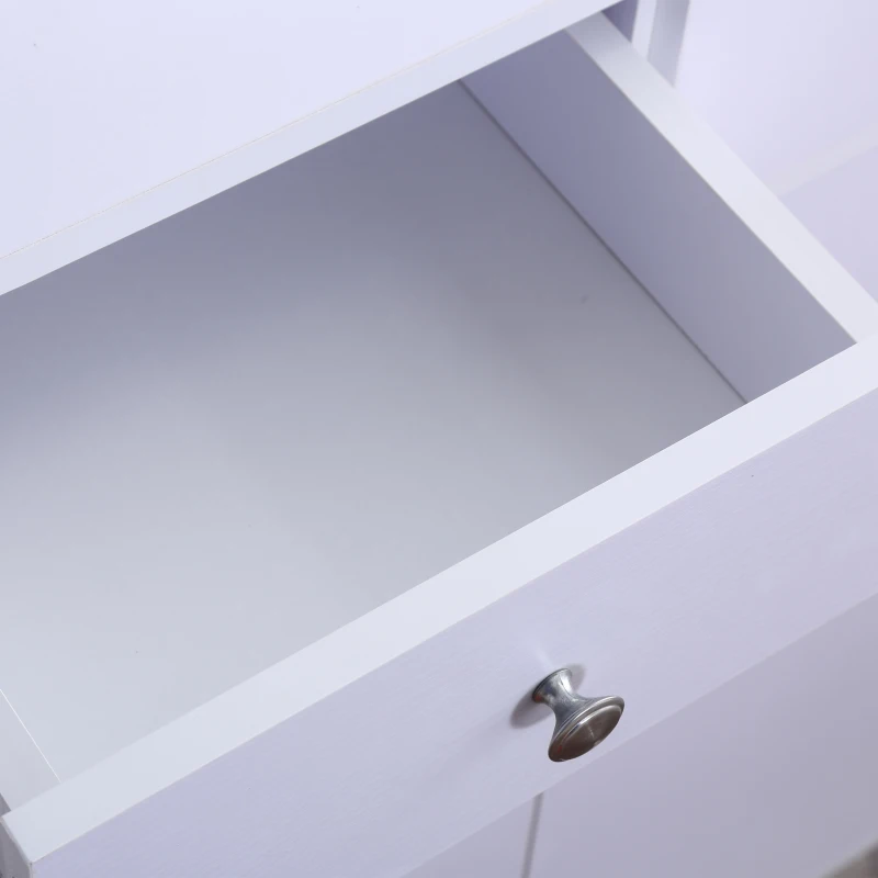 HOMCOM Shoes Cabinet, 2-Doors, 16 Pairs, 80Wx34Dx104H cm-White