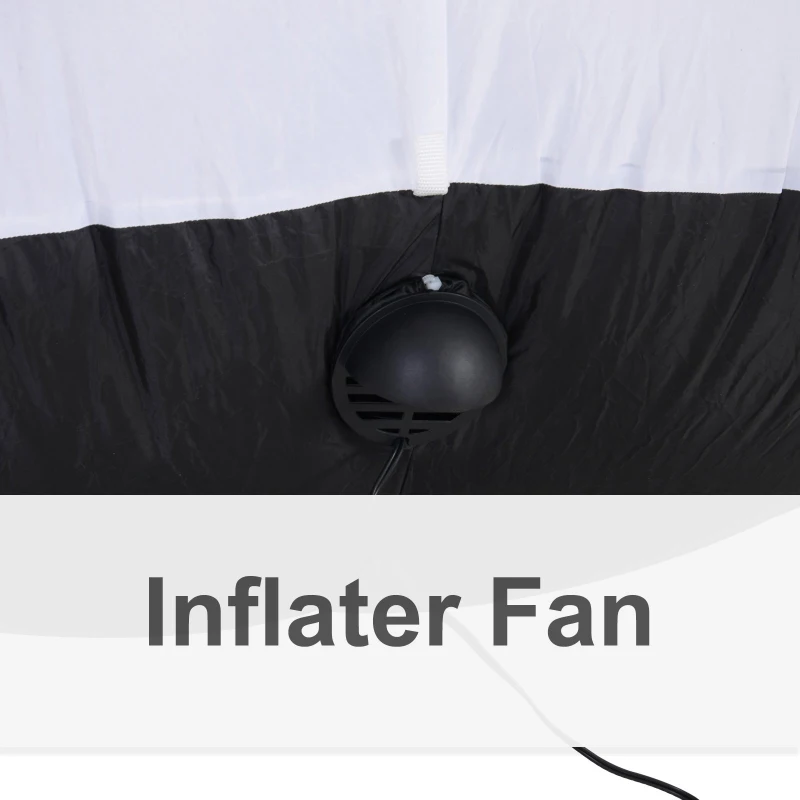 HOMCOM Inflatable Halloween Spider Outdoor Decoration w/ LED Lights 200cm