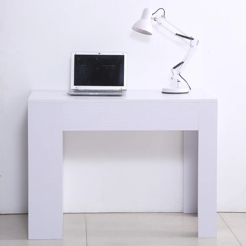 HOMCOM 100cm Multifunctional Table W/ 3-tier Shelf, 100Wx60Dx75H cm-White