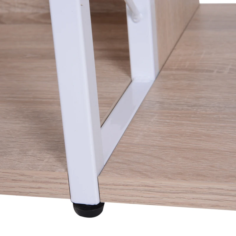 HOMCOM 9 Cube Bookshelf,  127Lx35Dx146.5H cm-White Oak colour