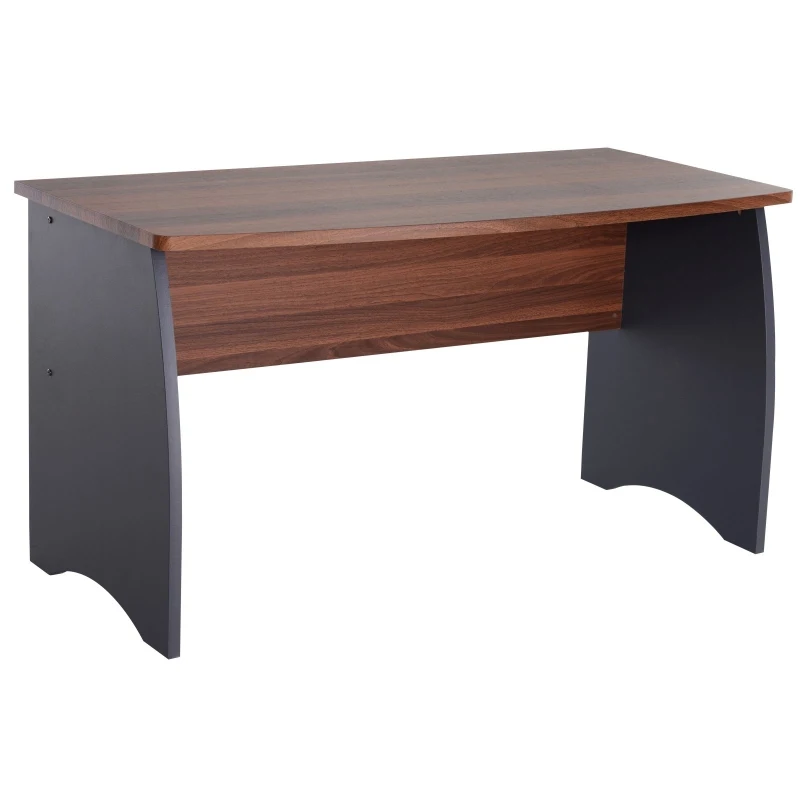 HOMCOM Computer Desk w/ Drawers for Home Living Room Study Office Walnut