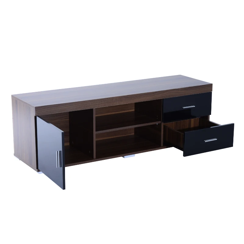 HOMCOM TV Stand w/1 Door 2 Drawers Shelves Entertainment Center Media Console Storage Cabinet 140cm