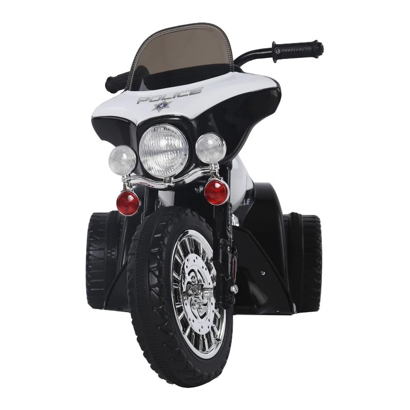 HOMCOM Children Ride On Motorbike W/Sound-Black/White