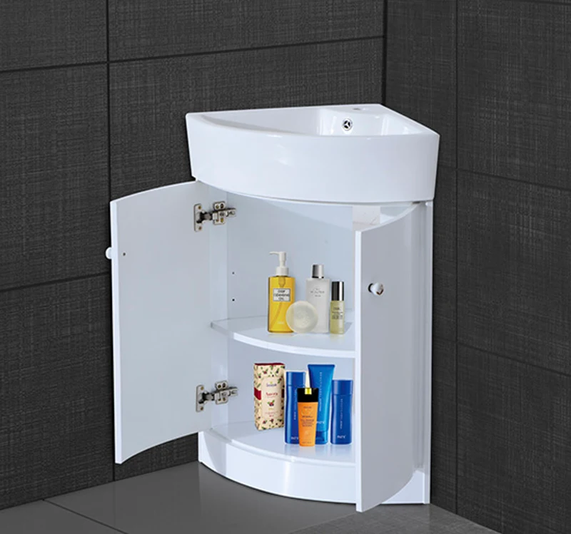 HOMCOM 65Lx47Wx82H cm Corner Vanity Unit-White