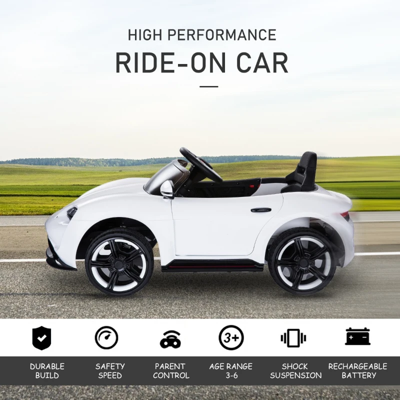 HOMCOM 6V Kids Electric Ride On Car-White