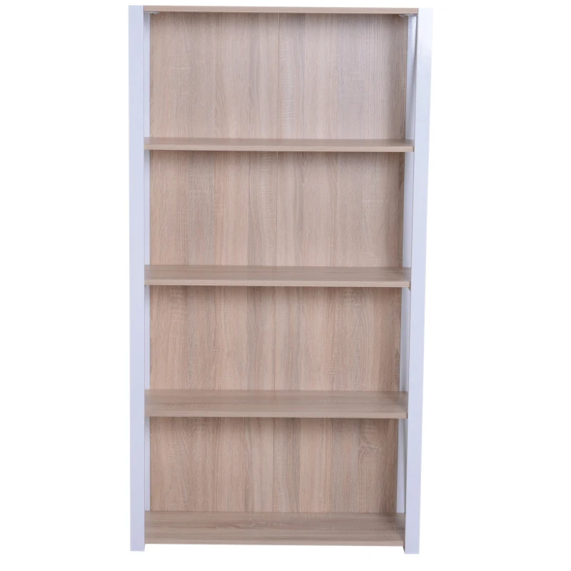 HOMCOM 4-Tier Bookshelf Wood Rack Bookcase