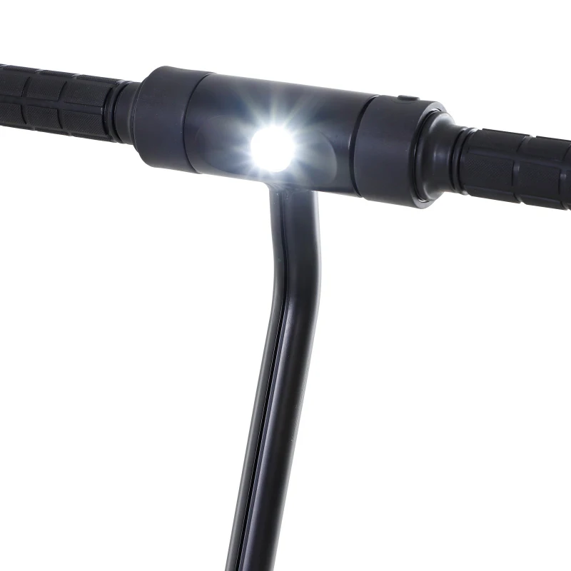 HOMCOM Teen/Adults Aluminium Folding Electric Scooter w/ Lights Black