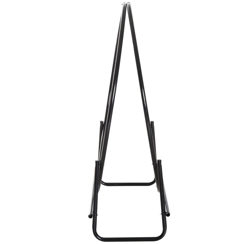 HOMCOM Metal Firewood Log Holder Round Firewood Rack Indoor Outdoor Fireplace Wood Storage Shelf, Black, 102L x 40W x 114H cm