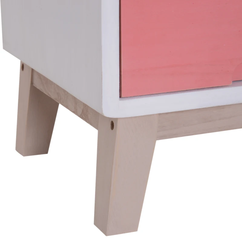 HOMCOM Wooden 3 Chest of Drawers Cabinet Storage Stand Bedside Telephone Table Night Stand Multi-coloured 30D x 51H x 34Wcm