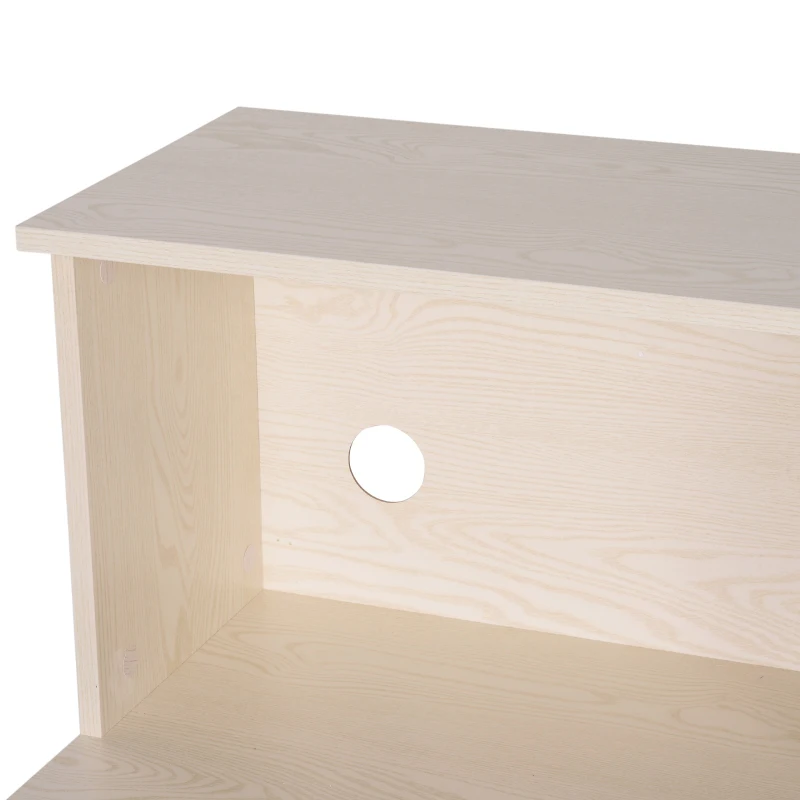 HOMCOM Rolling Kitchen Trolley Microwave Cart 2-Door Cabinet Storage Shelves w/ Wheels, 60.4W x 40.3D x 97Hcm