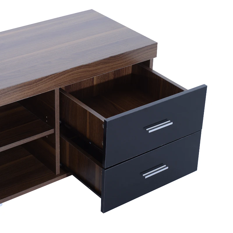 HOMCOM TV Stand w/1 Door 2 Drawers Shelves Entertainment Center Media Console Storage Cabinet 140cm