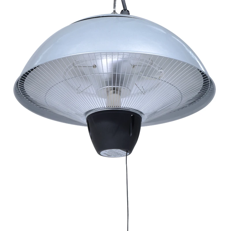 Outsunny 1.5K W Hanging Electric Heater-Silver