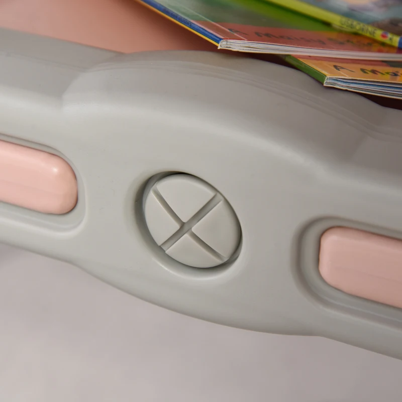 HOMCOM Kids Table and Chairs Set Activity Play Table Writting Desk w/ 2 High-Back Chairs Storage Tray for Boys Girls Toddlers Age 1 to 6 Years Pink