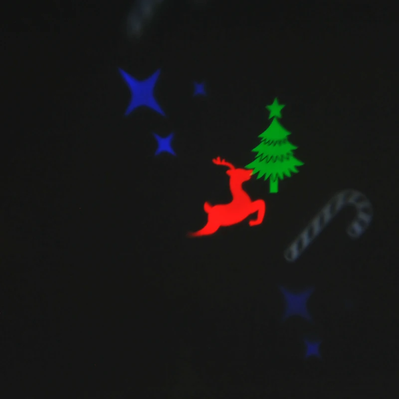 HOMCOM LED Projector Lamp 4 Patterns Waterproof Spotlight Christmas Holiday Indoor Outdoor Wall Decoration Party Décor