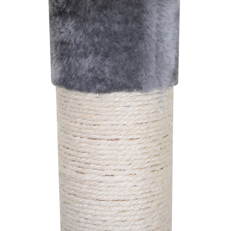 PawHut Cat Tree w/ Sisal-Covered Scratching Posts Multi-Level 3 Tier Freestanding Cat Bed Condo