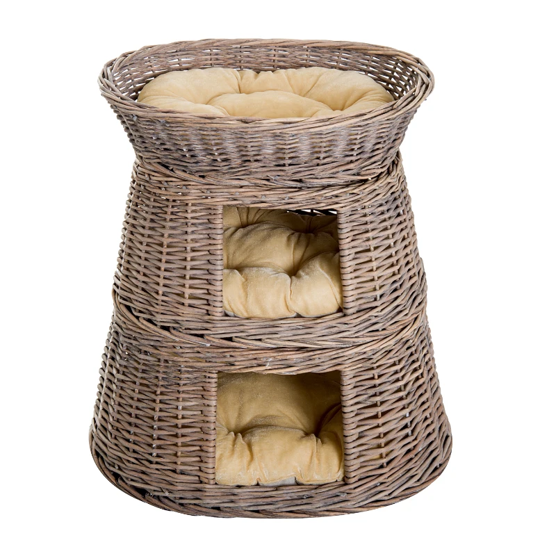 Pawhut 3-Tier Cat Cave Indoor Play House