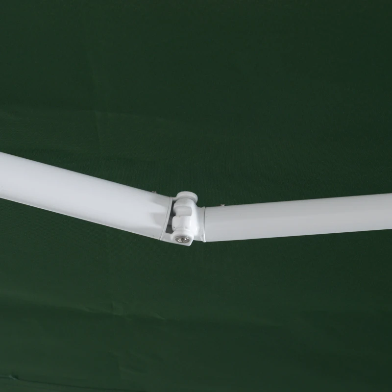 Outsunny 4M x 2.5M Garden Patio Manual Awning Canopy Sun Shade Shelter Retractable Gear Lever Winding Handle Green
