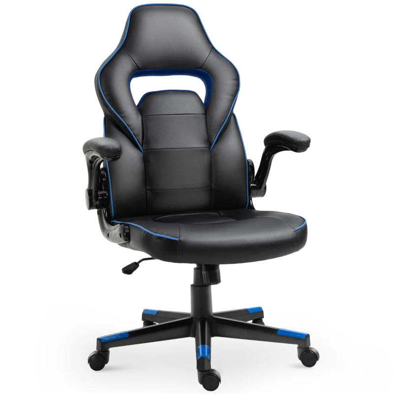 Vinsetto PU Leather Upholstered Racing Chair Blue/Black