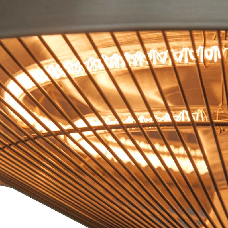 Outsunny Patio Heater Electric Ceiling Mounted Halogen 1500 Watt Hanging Indoor Outdoor Pull Switch 425mm