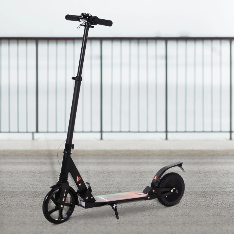 HOMCOM Electric Scooter  for 14+ age 150W Folding Motorised Mobility Kick Scooter Adults Lightweight E Scooter 22.6V - Black